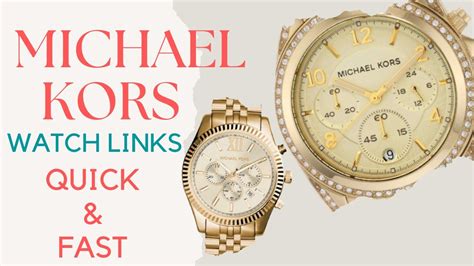 how to remove a link from michael kors watch